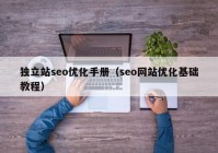 独立站seo优化手册（seo网站优化基础教程）