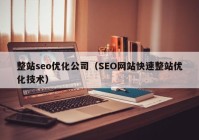 整站seo优化公司（SEO网站快速整站优化技术）