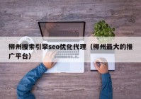 柳州搜索引擎seo优化代理（柳州最大的推广平台）