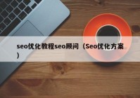 seo优化教程seo顾问（Seo优化方案）
